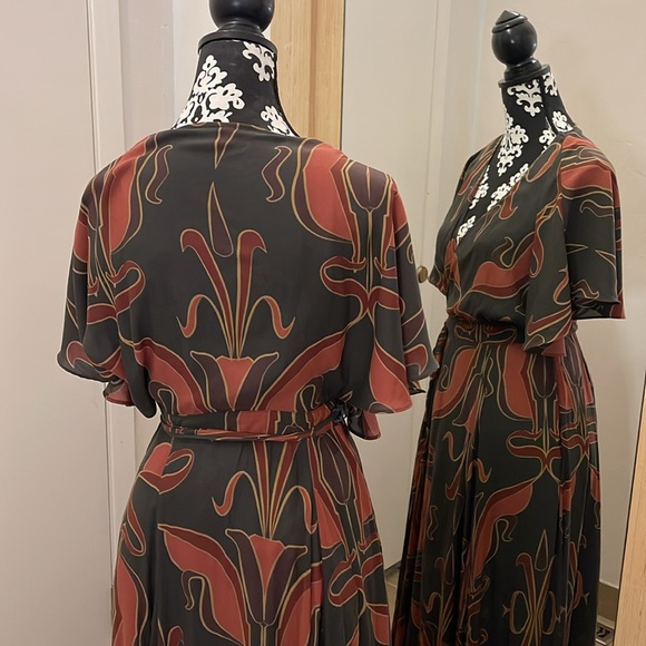 Free People Printed Wrap Maxi Dress size small/P - Picture 6 of 10